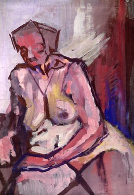 Dario Raffaele Orioli; Nude 3, 1977, Original Painting Acrylic, 80 x 140 cm. 