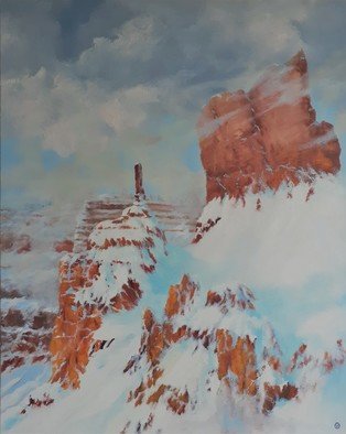 Ozzie Kajtezovic; Desert And Snow, 2013, Original Painting Oil, 24 x 30 inches. Artwork description: 241 It s really rear on this planet to see these two together. . . ...