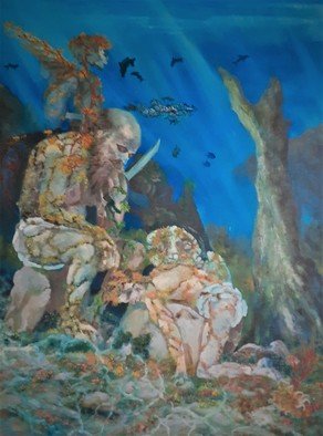 Ozzie Kajtezovic; God Then Blood, 2018, Original Painting Oil, 30 x 40 inches. Artwork description: 241 Definition of love towards God and Family . . . ...