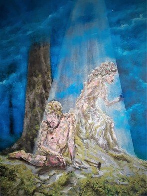 Ozzie Kajtezovic; Night Before Eve, 2018, Original Painting Oil, 30 x 40 inches. Artwork description: 241 First Love went bad. . . ...