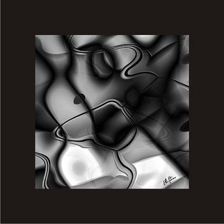 Elio Pastore; Living Metal, 2008, Original Digital Art, 55 x 55 cm. Artwork description: 241  aluminium laser engraving installed on black plexiglass cm. 80x80 ...