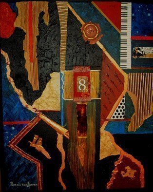 Pamela Van Laanen, 'Blues In The Night', 2010, original Painting Acrylic, 20 x 16  x 1 inches. Artwork description: 3495    Acrylic/ collage, textural, multi- dimensional  ...