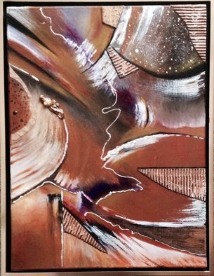 Pamela Van Laanen, 'Chocolate On My Mind', 2014, original Painting Acrylic, 24 x 18  x 1 inches. Artwork description: 2307     Bold, original acrylic on canvas abstract painting.  The painting is mounted in a gold bordered Illusion floater frame.  Ready to hang.      ...
