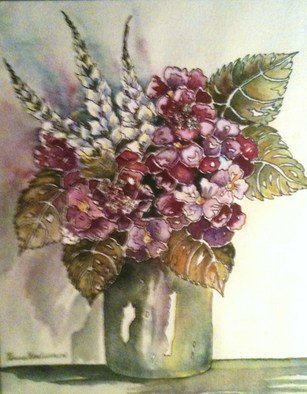 Pamela Van Laanen, 'Les Fleurs', 2012, original Watercolor, 8 x 10  inches. Artwork description: 3099   Floral watercolor on paper                ...