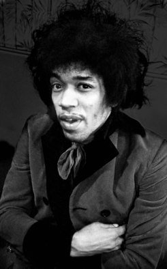 Paul Berriff; Jimi Hendrix, 1967, Original Photography Black and White, 23 x 33 inches. Artwork description: 241  Jimi Hendrix in his dressing room at the Troutbeck Hotel in Ilkley, England 1967.  The photograph comes signed on verso by the photographer Paul Berriff with limited edition number and authenticity certificate.  This is a limited edition ...