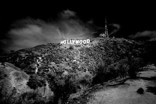 Paul Berriff; Hollywood, 2019, Original Photography Black and White, 23 x 16 inches. Artwork description: 241 A dramatic black and white photograph of the Hollywood sign. ...
