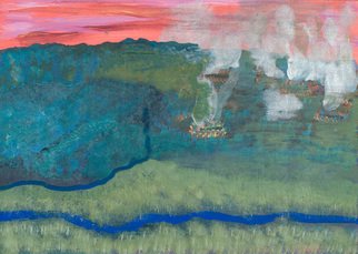 Paul Freeman; Distant Fires, 2011, Original Painting Acrylic, 60 x 42 cm. Artwork description: 241   acrylic painting on canvas     ...