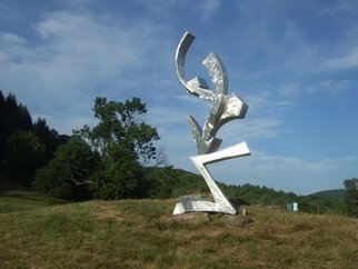 Paul Machalaba; Plunge II Commission, 2015, Original Sculpture Aluminum, 3 x 9 feet. Artwork description: 241 Plunge II polished abstract welded  aluminum sculpture commission with cast look.  ...