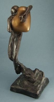 Paul Orzech; Embrace, 2010, Original Sculpture Bronze, 4 x 11 inches. Artwork description: 241  Embrace - Pure love is light, comforting, and keeps you floatingabove the cares of the world.Please visit my web site WWW.  PAULORZECH.  COM to see all the views of this work. ...