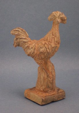 Paul Orzech; Rooster, 2010, Original Sculpture Bronze, 3 x 5 inches. Artwork description: 241  I created Rooster as part of a series of stylized animals as a fun project.  This sculpture was inspired by a seeing a Polish Chicken and its wild ornate head feathers and its name.  Being of Polish decent also helped.If you like this sculpture you may ...