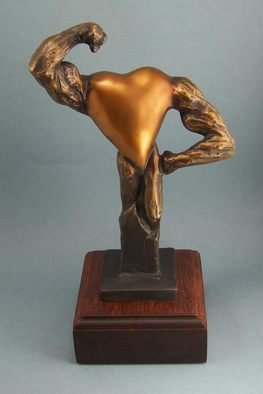 Paul Orzech; Triumph, 2010, Original Sculpture Bronze, 6.2 x 9.1 inches. Artwork description: 241  Triumph - Heart TriumphantA testimony to the power of the human heartto overcome great obstacles....