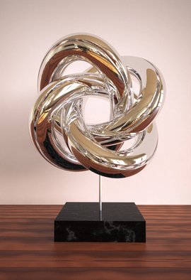 Paul Wesson; Endless 4, 2017, Original Sculpture Steel, 34 x 50 cm. Artwork description: 241 Paul Wesson is fascinated by the process of discovering the parameters of the metalaEURtms limitations and possibilities under his skilled touch. aEURoeI am always curious to discover, in something like a game, how far I can dictate the form of the sculpture, before the metal begins ...