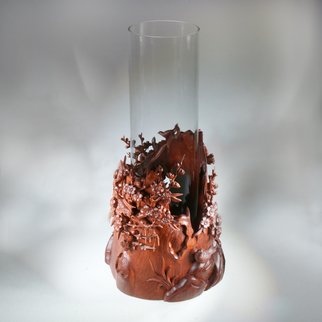 Pavel Sorokin; Interior Vase Carved Of Wood, 2017, Original Sculpture Wood, 24 x 60 inches. Artwork description: 241 Decorative interior vase, from WOODIUS collection, carved rose wood and crystal glass inside.One more similar vase, with the glass height of 40 cm is also in my collection, ask for the pair. Two similar vases25 x 25 x 40 cm with another kind of carving and ...