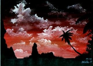 Peter Kulik; Key West Meditation, 1999, Original Painting Tempera, 11 x 9 inches. 