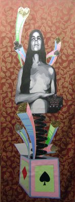 Eduardo Acevedo; Queen Luck, 2011, Original Painting Acrylic, 24 x 60 inches. Artwork description: 241   Acrylic , silver leaf, markers, rainstone  ...