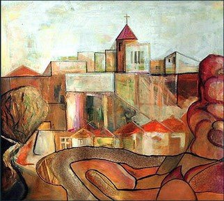 Marius Metodiev; Avila Town, 2006, Original Painting Oil, 27.8 x 20 inches. Artwork description: 241     Limestone      ...