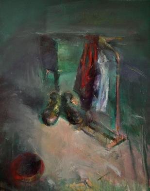 Petros Karystinos; Absence  II 90, 1990, Original Painting Oil, 85 x 110 cm. 