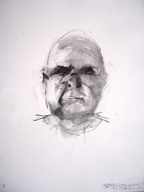Petros Karystinos; I, 2009, Original Drawing Charcoal, 35 x 50 cm. 