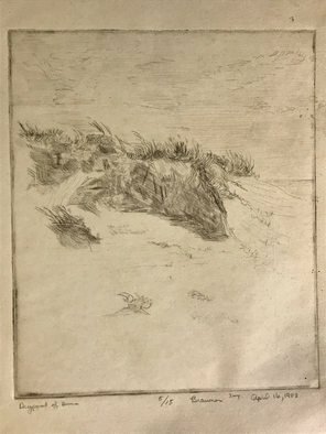 Fred Brawner; Dune, 1983, Original Printmaking Other, 5.5 x 8.8 inches. Artwork description: 241 Print from sketch done at beach. ...