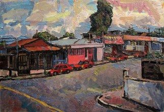 Philip Hale; Taxi Parada 1, 2011, Original Painting Oil, 22 x 15 inches. Artwork description: 241                contemporary painting/ post- abstract figuration/ representational/ art / landscape              ...