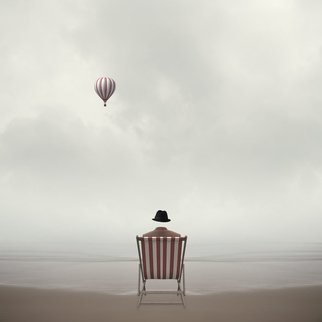Philip Mckay; Wish You Were Here, 2021, Original Digital Art, 24 x 24 inches. Artwork description: 241 rene magritte inspired me as with all of my art. ...