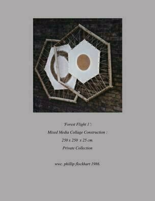 Phillip Flockhart; Forest Flight 1 , 1986, Original Assemblage,   inches. Artwork description: 241 Anthology Native American Indian Mythology . . .  Construction of mixed Media . . .  Private Collection . . .  Signed  numbered and dated A4 Print only Limited Edition of 100  ...