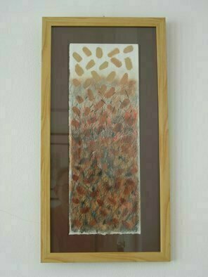 Phillip Flockhart; Coffee Bean Jump, 2008, Original Painting Other, 12 x 23 inches. Artwork description: 241 Mixed media on paper framedOriginal Title Re Ochre 1 ...