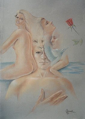Philip Hallawell, 'Lovers 9', 1988, original Pastel, 50 x 70  cm. Artwork description: 1758 This work was done in Conte pencil pastels on Fabriano Murillo paper and is part of the series on love. Part of the Dominina Rostok collection....