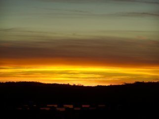 C. A. Hoffman, 'Ribbons In The Sky', 2008, original Photography Color, 10 x 8  inches. Artwork description: 22899  Beautiful sunset over Traverse City Bay.  Shades of yellows, pinks, oranges, melon, green and red.All photos are available in sizes up to 16x20 inches.  ...