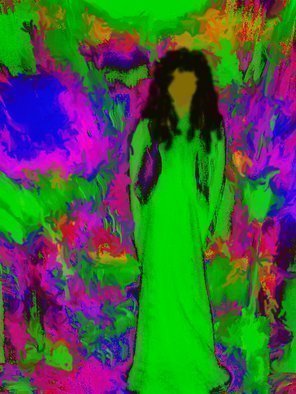 C. A. Hoffman, 'Sixties Flashback Angel', 2008, original Photography Color, 8 x 12  inches. Artwork description: 18147  The sixties are not gone, but born again in the new millennium.  Pyschedelic and multi- colored, this angel seems to bring back the sixtes in a most heavenly way. ...