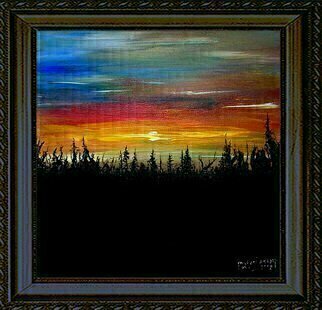 Michael Pickett, 'Sunset', 2008, original Painting Acrylic, 10 x 10  x 1 inches. 