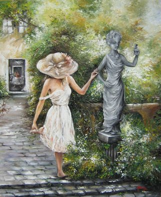 Nagy Alida; Alley Garden, 2013, Original Painting Oil, 50 x 60 cm. Artwork description: 241        Oil painting on canvas stretched on a wooden chassis.      ...