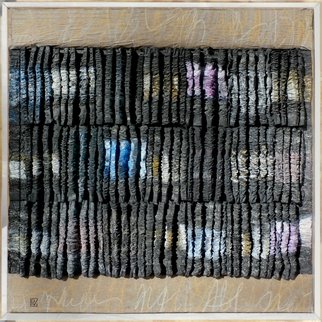 Pierrette Vergne; Griffonage, 2015, Original Paper, 60 x 60 cm. Artwork description: 241  Bespoke acrylic frame, hand- dyed durable papers in relief form            ...