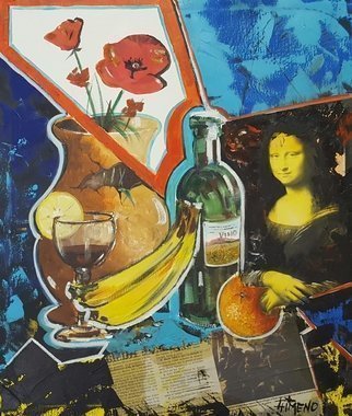 Vicente  Gimeno Ripoll; Still Life, 2017, Original Collage, 55 x 46 cm. Artwork description: 241 mixed technique on canvas...