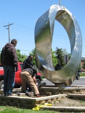 Plamen Yordanov; Double Mobius Strip, 2012, Original Sculpture Other, 17 x 4 feet. Artwork description: 241 stainless steel...