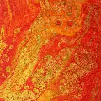 Michael Plastinin; Magma, 2020, Original Painting Acrylic, 18 x 23 cm. Artwork description: 241 Magma is a mixture of magmatic melt and crystals that can move in the earth s crust. dYOE<And suddenly for me, it moved to my canvas. Hot, bright mass slowly flowed. . .It was impossible to touch and see, but the temptation is great dY~When I touched the ...