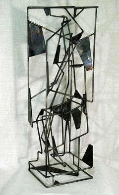 Penko Platikanov; Abstract Form, 2007, Original Sculpture Steel, 10 x 30 inches. 