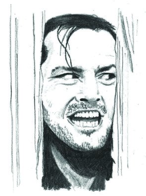 Paul Jones; Jack Nicholson, 2014, Original Drawing Pencil, 20 x 30 cm. 