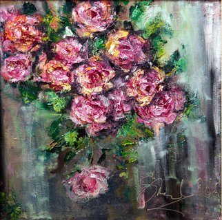 Svetla Andonova; Stolen Time 312016, 2016, Original Painting Oil, 35.5 x 35.5 cm. Artwork description: 241 Category	Oil paintingSubject	Flowers and plantsSubstrate	CanvasMaterials	oil colors on canvasDimensions	40x40x7cm framed  35x35x2cm unframed  35x35cm  actual image size Framing	This artwork is sold framed...