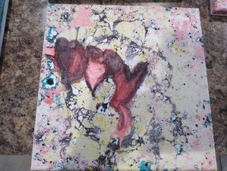 Celia Marconia; Love, 2020, Original Painting Oil, 10 x 10 inches. Artwork description: 241 Oil paint mixed suminagashi tecnic...