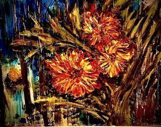 Mary Schwartz; Flowers By A Garden Door, 2021, Original Painting Acrylic, 11 x 14 inches. Artwork description: 241 Home gardening and beauty...