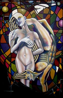 Patrick Sean Kelley; The Stealing Of Ones Dreams, 2006, Original Painting Oil, 32 x 48 inches. Artwork description: 241   Have you ever had a partner that was so abosorbed by you or with you, that they actually began to steal you? Your thoughts, your life, your dreams. . .  ...
