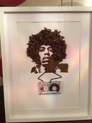 Jacqueline Taylor; Jimmy Hendrix Art Work, 2016, Original Mosaic, 20 x 30 inches. Artwork description: 241  Portrait of Jimmy Hendrix made from an old Cassette ...