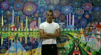 Raphael Perez  Israeli Painter , 'Naive Artists Painters Fo...', 2017, original Painting Acrylic, 250 x 140  cm. Artwork description: 2448 A full interview with the Israeli painter Raphael Perez Hebrew name Rafi Peretz about the ideas behind the naive painting, resume, personal biography and curriculum vitaeQuestion Raphael Perez Tell us about your work process as a naive painterAnswer I choose the most iconic and famous ...
