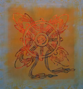 Ram Thorat; Buddha Wheel, 2011, Original Painting Acrylic, 38 x 36 inches. Artwork description: 241     Indian contemporary art, spiritual art, Buddha Paintings, painting on Buddha life,     ...