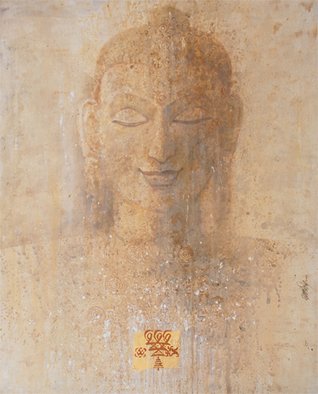 Ram Thorat; Enlighten Buddha2, 2011, Original Painting Acrylic, 46 x 37 inches. Artwork description: 241      Indian contemporary art, spiritual art, Buddha Paintings, painting on Buddha life,      ...