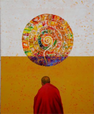 Ram Thorat; See The Truth Within, 2011, Original Painting Acrylic, 58 x 48 inches. Artwork description: 241           Indian contemporary art, spiritual art, Buddha Paintings, painting on Buddha life,           ...