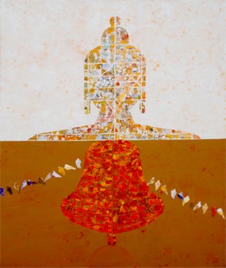 Ram Thorat;  To Under Stand Creater, ..., 2011, Original Painting Acrylic, 48 x 58 inches. Artwork description: 241             Indian contemporary art, spiritual art, Buddha Paintings, painting on Buddha life,             ...