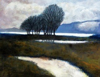 Randy Sprout; Salton Sea Trees, 2019, Original Painting, 14 x 11 inches. Artwork description: 241 11X14 Oil on Canvas...