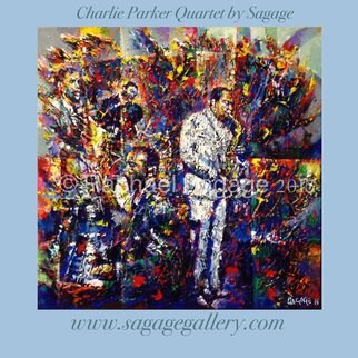 Raphael Sagage; Charly Parker, 2016, Original Painting Acrylic,   inches. 
